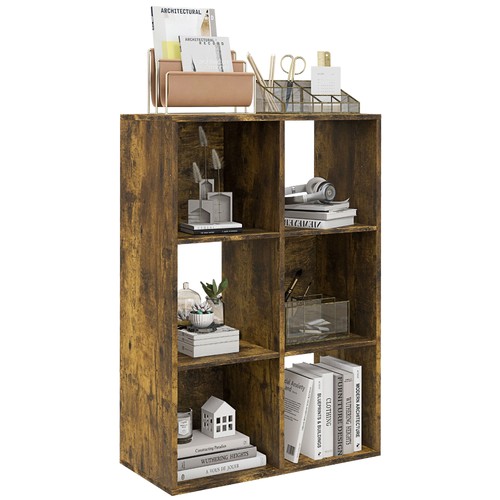 Homcom cube bookshelf - homcom, 6-cube