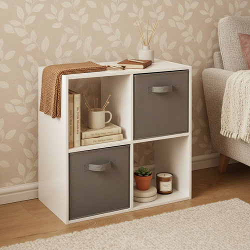 Cube storage unit with 2 - storage,
