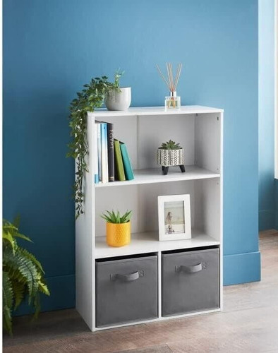 White cube storage unit - white,